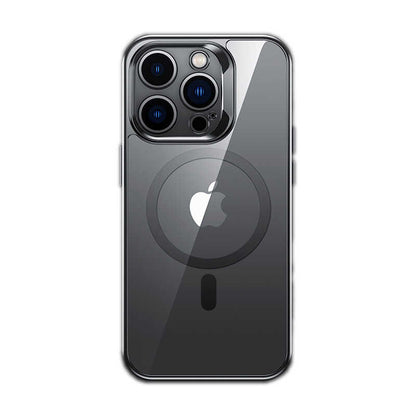 iPhone 14 Pro Kılıf M-safe Şarj Özellikli Premium Cam Arka Yüzey Benks Electroplated Kapak