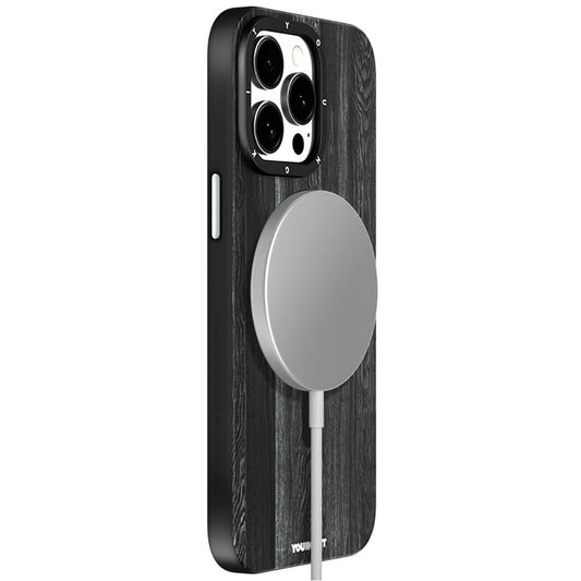 iPhone 14 Pro Kılıf M-safe Şarj Özellikli Sararmaya Dayanıklı Youngkit Wood Forest Serisi Kapak