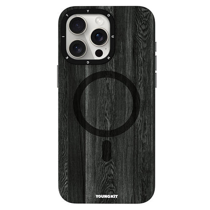 iPhone 14 Pro Kılıf M-safe Şarj Özellikli Sararmaya Dayanıklı Youngkit Wood Forest Serisi Kapak