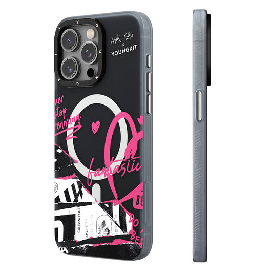 iPhone 14 Pro Kılıf M-safe Şarj Özellikli Shu Tasarımlı Youngkit Dreamland Serisi Kapak