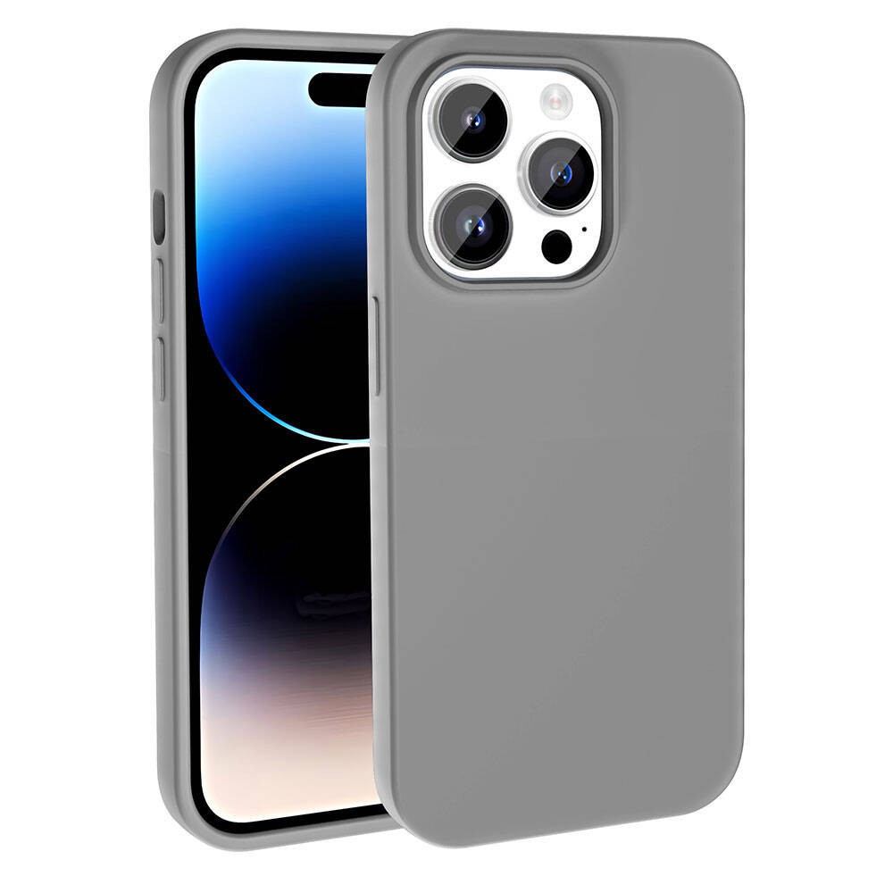 Apple iPhone 14 Pro Kılıf M-safe Şarj Özellikli Sıvı Teknolojili Silinebilir Sert Zore Kivi Kapak