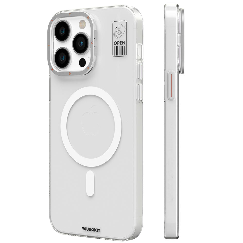 iPhone 14 Pro Kılıf M-safe Şarj Özellikli Standlı YoungKit Hermit Bracket Serisi Kapak