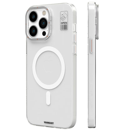 iPhone 14 Pro Kılıf M-safe Şarj Özellikli Standlı YoungKit Hermit Bracket Serisi Kapak