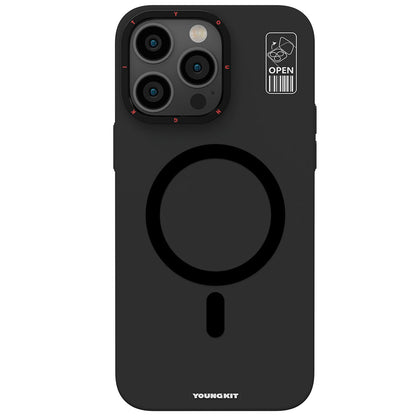 iPhone 14 Pro Kılıf M-safe Şarj Özellikli Standlı YoungKit Hermit Bracket Serisi Kapak