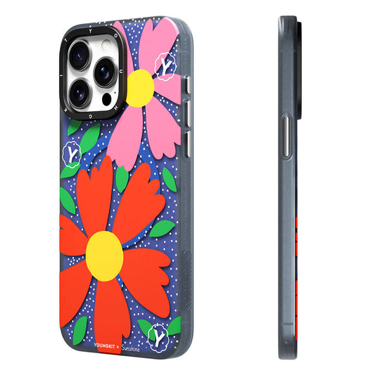 iPhone 14 Pro Kılıf M-safe Şarj Özellikli Sunshine Tasarımlı Youngkit Colorful Serisi Kapak