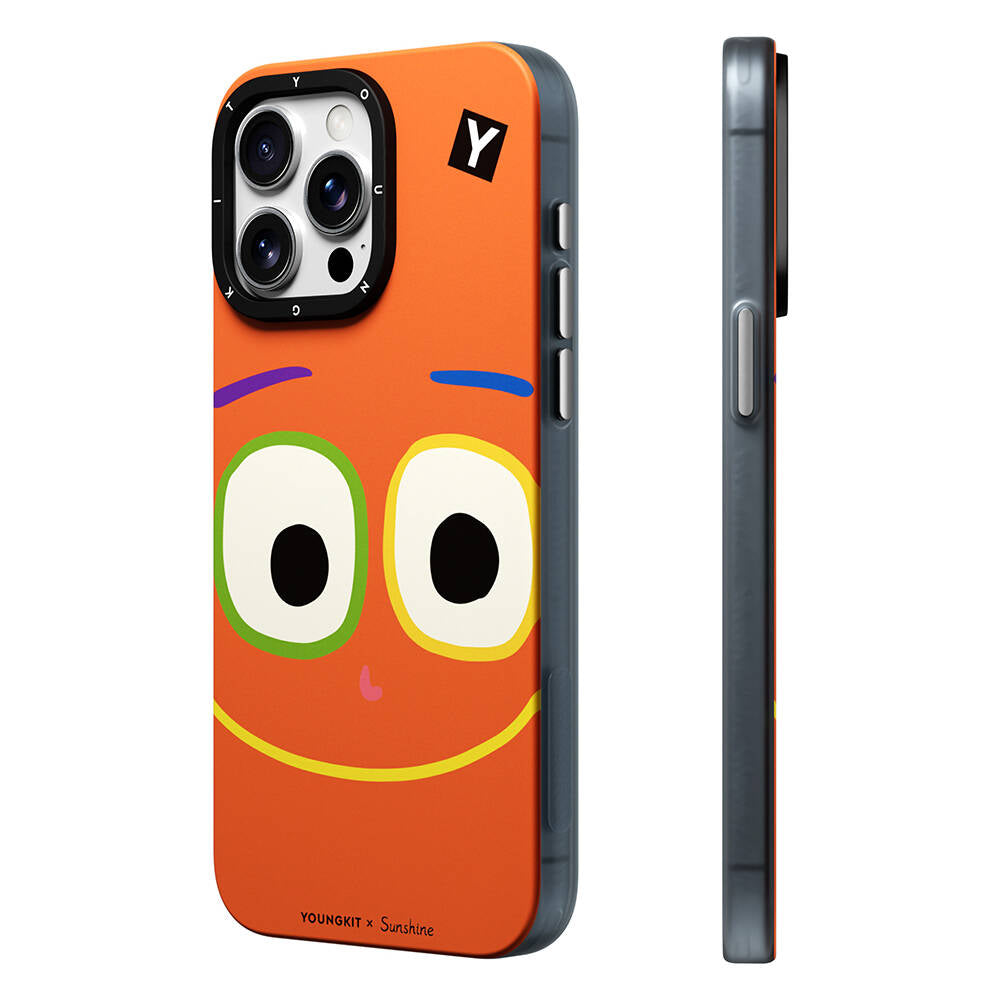 iPhone 14 Pro Kılıf M-safe Şarj Özellikli Sunshine Tasarımlı Youngkit Daily Happy Serisi Kapak