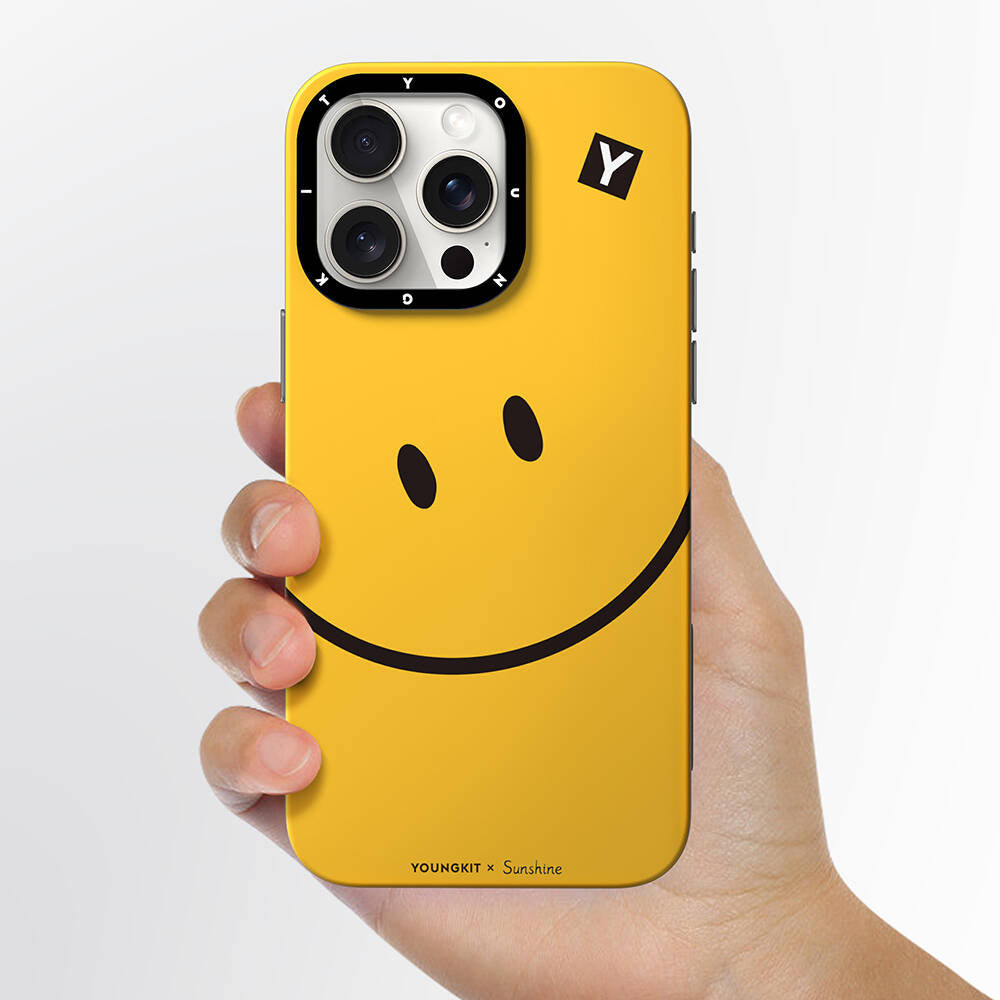 iPhone 14 Pro Kılıf M-safe Şarj Özellikli Sunshine Tasarımlı Youngkit Daily Happy Serisi Kapak