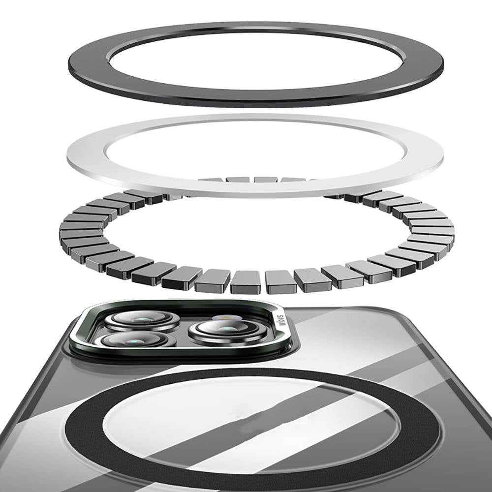 iPhone 14 Pro Kılıf M-safe Şarj Özellikli Wlons Standlı Efsane Kapak