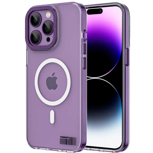 iPhone 14 Pro Kılıf M-safe Şarj Özellikli Youngkit Coloured Glaze Serisi Kapak