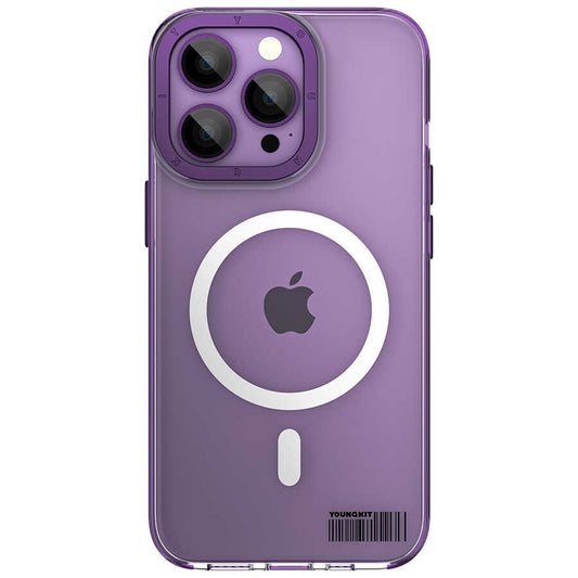 iPhone 14 Pro Kılıf M-safe Şarj Özellikli Youngkit Coloured Glaze Serisi Kapak