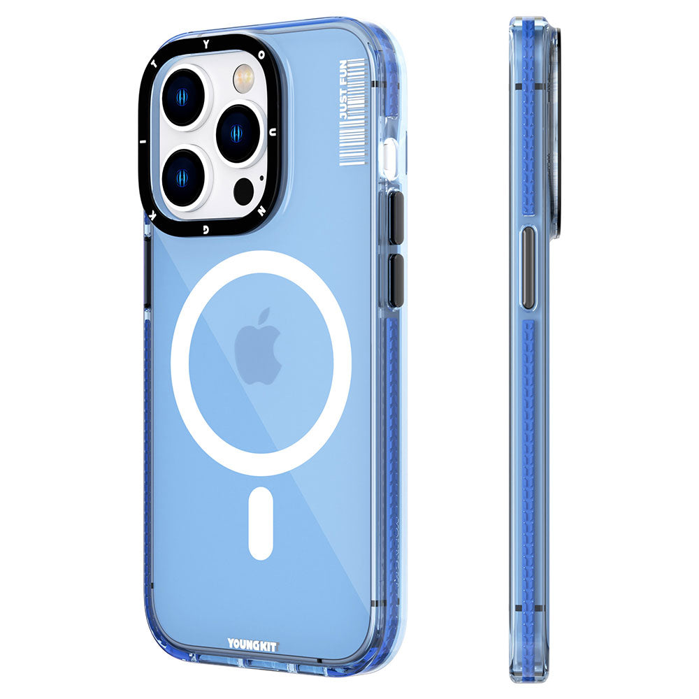 iPhone 14 Pro Kılıf M-safe Şarj Özellikli YoungKit Crystal Color Serisi Kapak