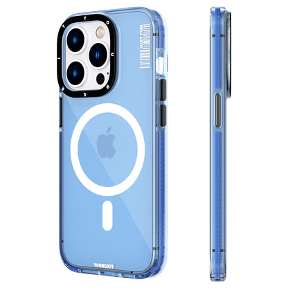 iPhone 14 Pro Kılıf M-safe Şarj Özellikli YoungKit Crystal Color Serisi Kapak