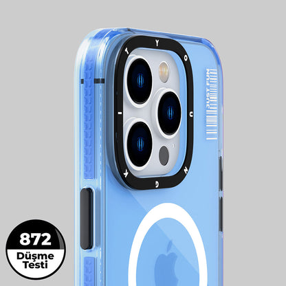 iPhone 14 Pro Kılıf M-safe Şarj Özellikli YoungKit Crystal Color Serisi Kapak