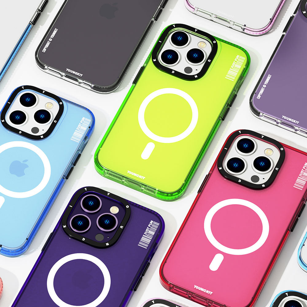iPhone 14 Pro Kılıf M-safe Şarj Özellikli YoungKit Crystal Color Serisi Kapak