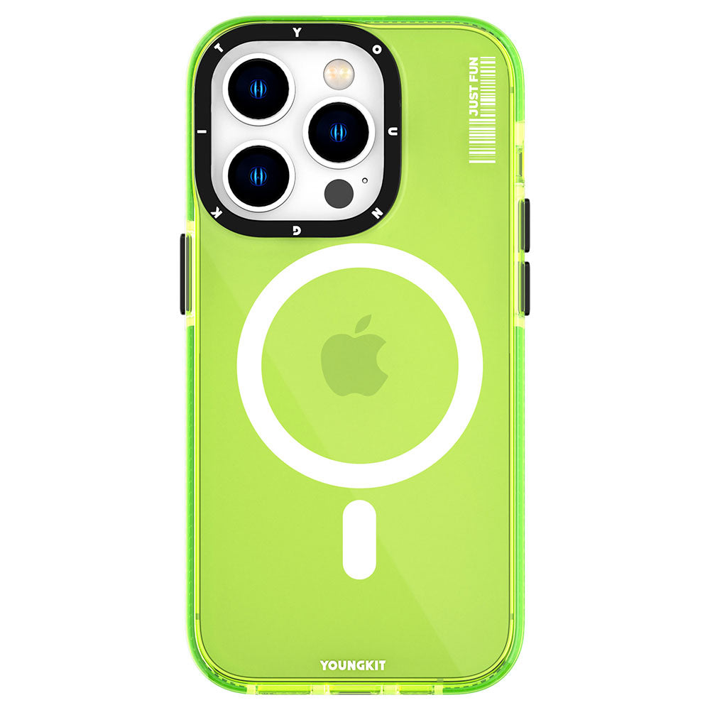 iPhone 14 Pro Kılıf M-safe Şarj Özellikli YoungKit Crystal Color Serisi Kapak