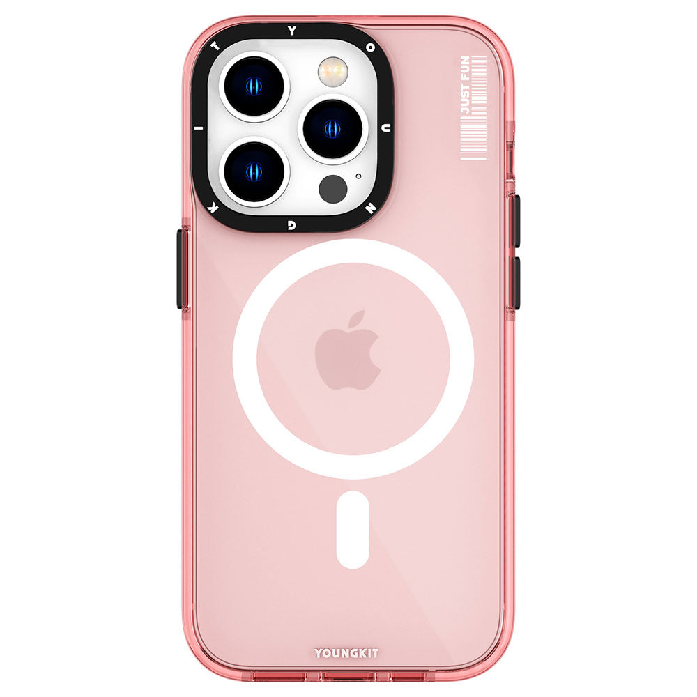 iPhone 14 Pro Kılıf M-safe Şarj Özellikli YoungKit Crystal Color Serisi Kapak