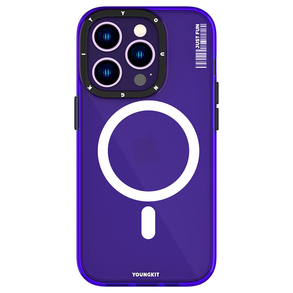 iPhone 14 Pro Kılıf M-safe Şarj Özellikli YoungKit Crystal Color Serisi Kapak