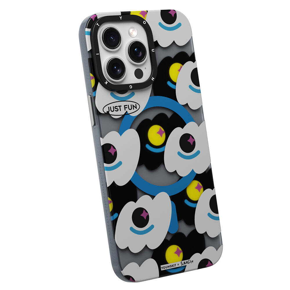iPhone 14 Pro Kılıf M-safe Şarj Özellikli Youngkit Happy View Serisi Kapak