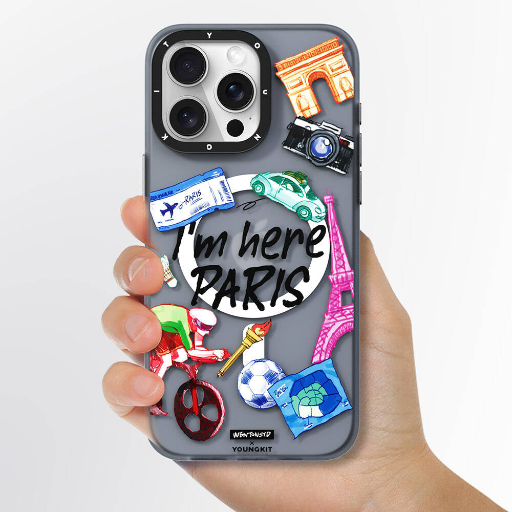 iPhone 14 Pro Kılıf M-safe Şarj Özellikli Youngkit in Paris Serisi Kapak