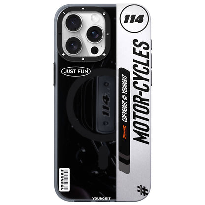 iPhone 14 Pro Kılıf M-safe Şarj Özellikli Youngkit Motorcycle Legend Serisi Kapak