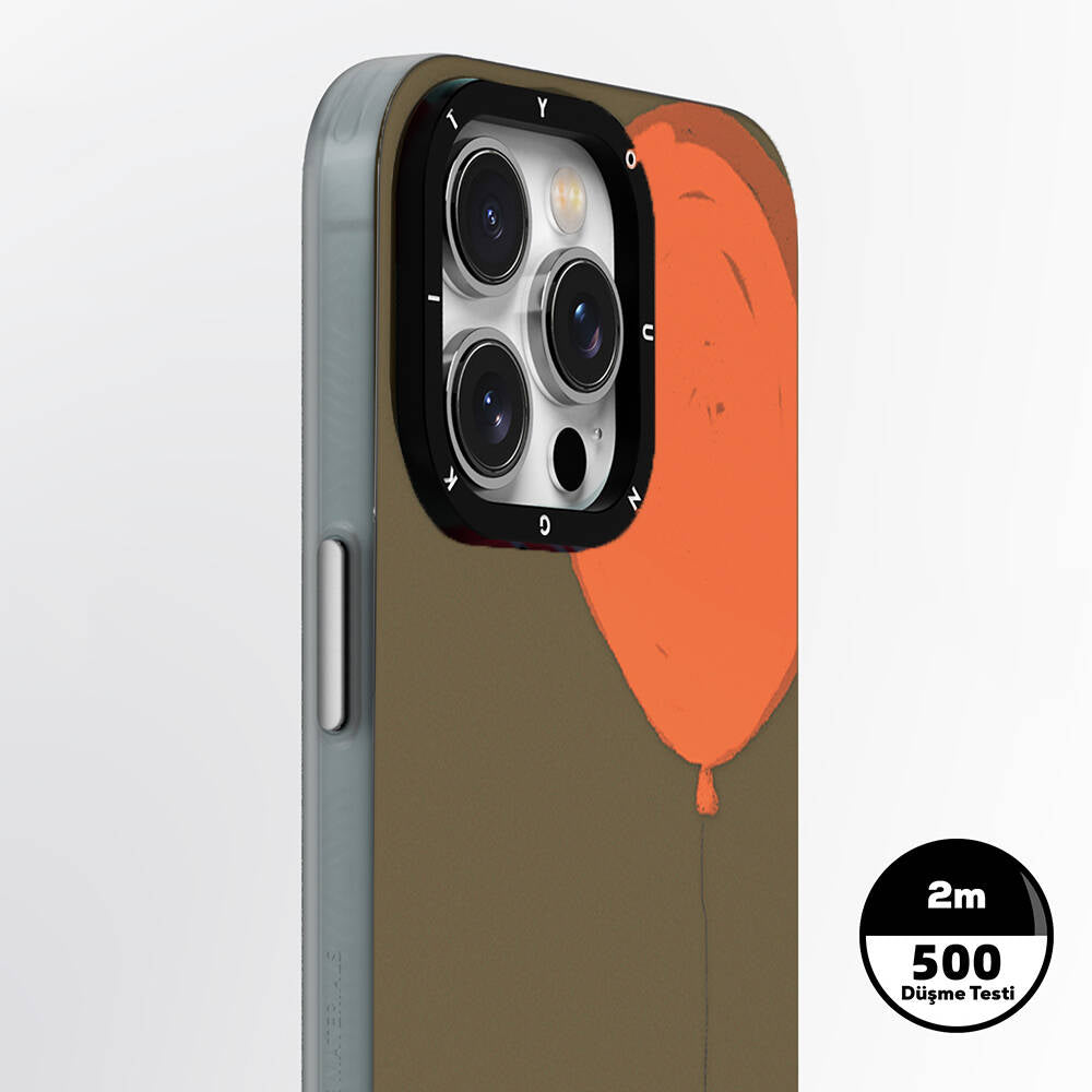 iPhone 14 Pro Kılıf M-safe Şarj Özellikli Youngkit Orange Serisi Flying Balloon Kapak