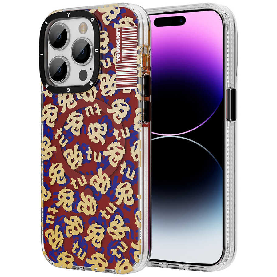 iPhone 14 Pro Kılıf M-safe Şarj Özellikli Youngkit Play Rabbit Serisi Kapak