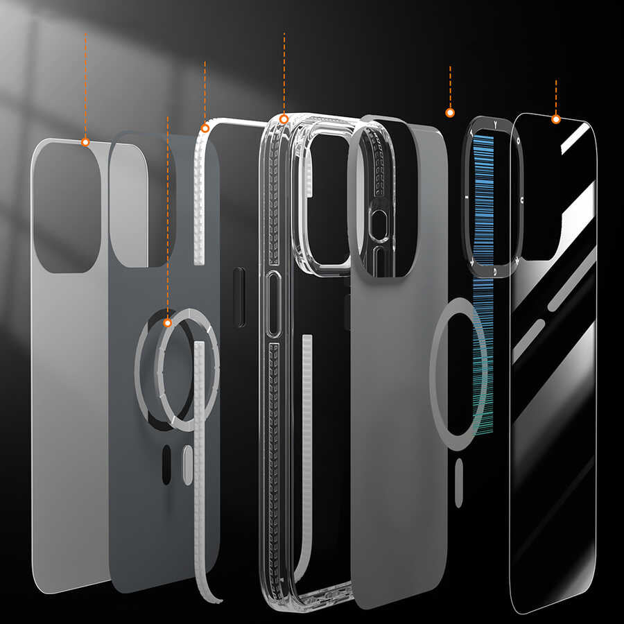 iPhone 14 Pro Kılıf M-safe Şarj Özellikli Youngkit Pure Serisi Kapak