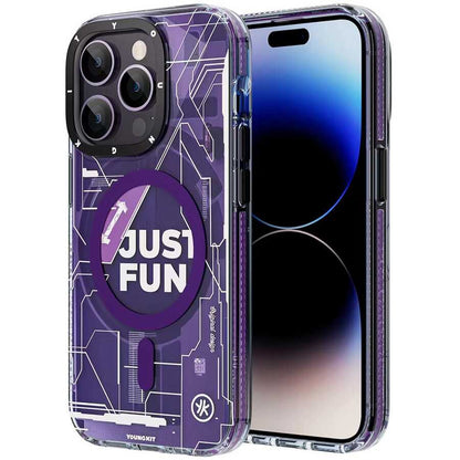 iPhone 14 Pro Kılıf M-safe Şarj Özellikli YoungKit Technology Serisi Kapak