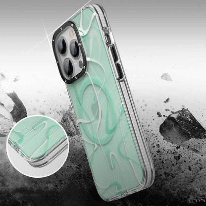 iPhone 14 Pro Kılıf M-safe Şarj Özellikli Youngkit Water-Ink Serisi Kapak