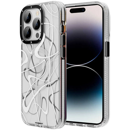 iPhone 14 Pro Kılıf M-safe Şarj Özellikli Youngkit Water-Ink Serisi Kapak