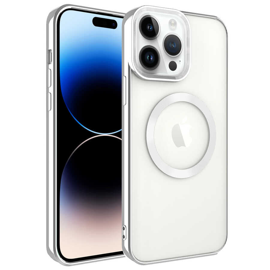 Apple iPhone 14 Pro Kılıf M-safe Wireless Şarj Özellikli Zore Setro Silikon