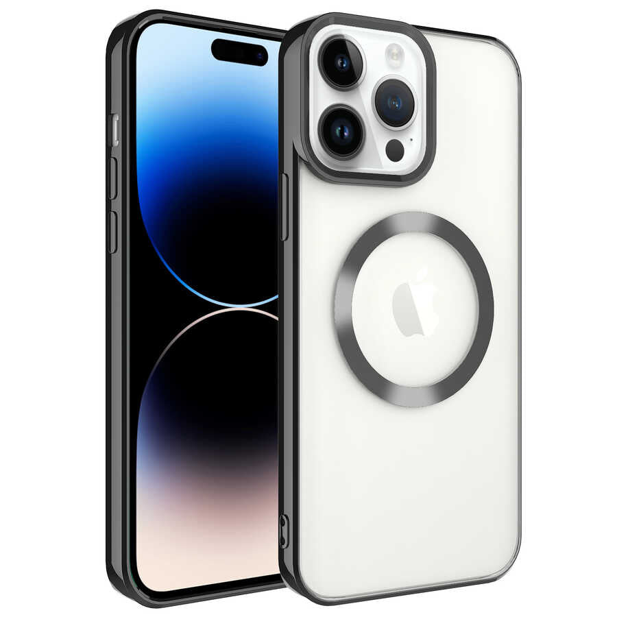 Apple iPhone 14 Pro Kılıf M-safe Wireless Şarj Özellikli Zore Setro Silikon