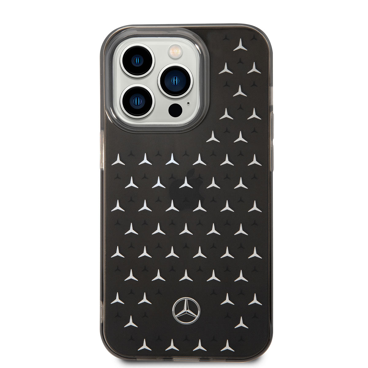 iPhone 14 Pro Kılıf Mercedes Benz Çift Katmanlı Yıldız Desenli Dizayn Kapak