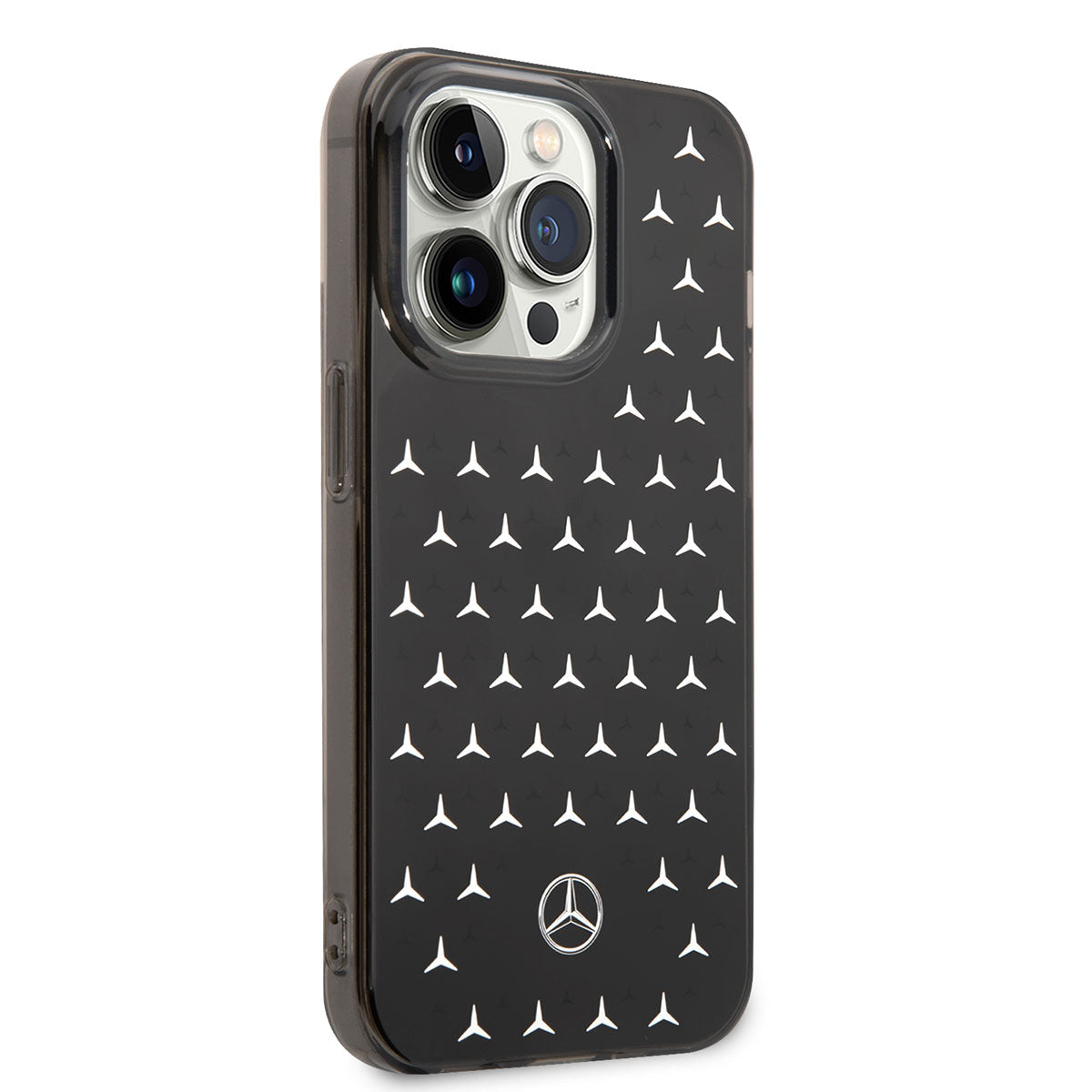 iPhone 14 Pro Kılıf Mercedes Benz Çift Katmanlı Yıldız Desenli Dizayn Kapak