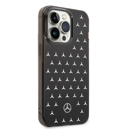 iPhone 14 Pro Kılıf Mercedes Benz Çift Katmanlı Yıldız Desenli Dizayn Kapak