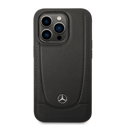iPhone 14 Pro Kılıf Mercedes Benz M-safe Şarj Özellikli Urban Deri Kapak