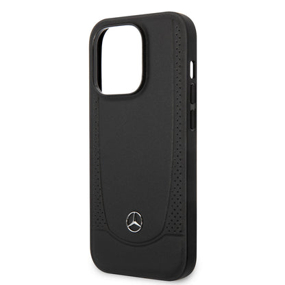 iPhone 14 Pro Kılıf Mercedes Benz M-safe Şarj Özellikli Urban Deri Kapak