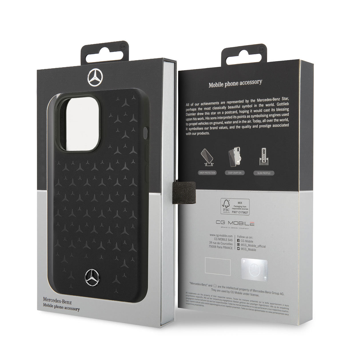 iPhone 14 Pro Kılıf Mercedes Benz M-safe Şarj Özellikli Yıldızlı Dizayn Silikon Kapak