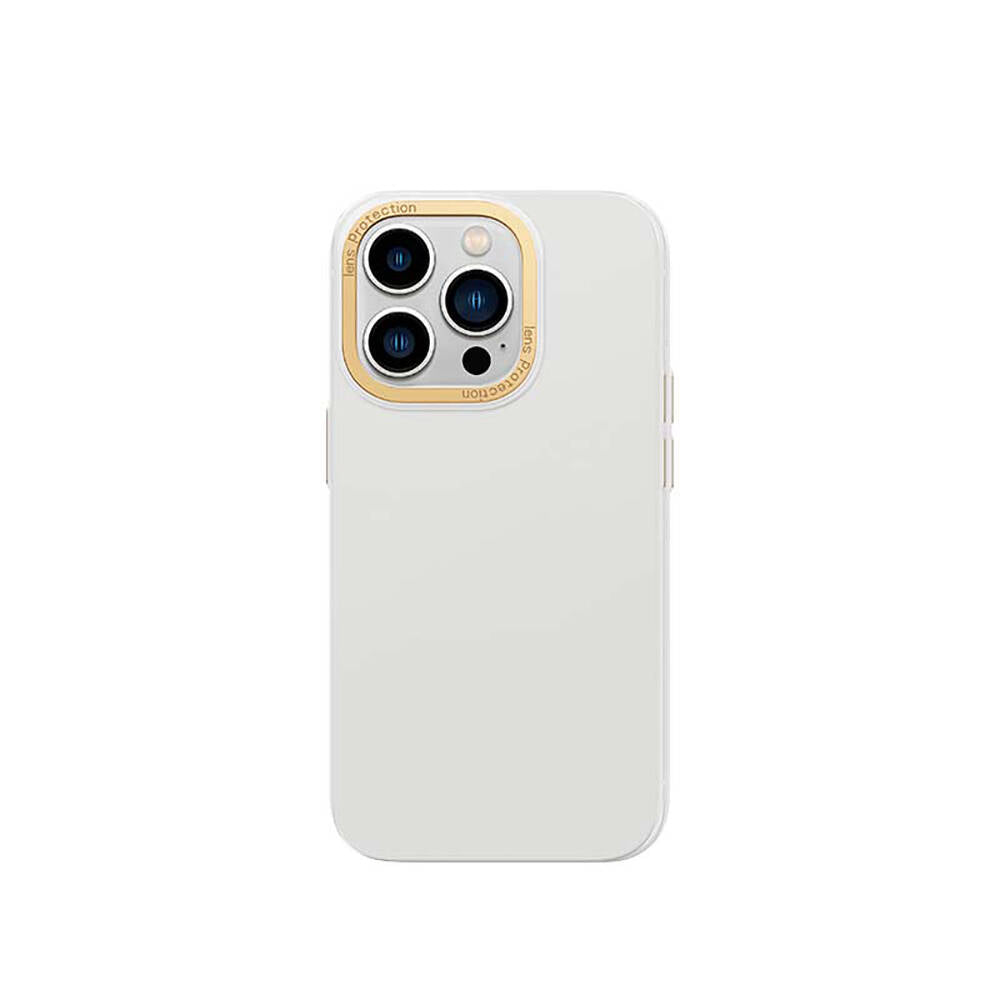 iPhone 14 Pro Kılıf Metal Kamera Çerçeveli Recci Glaze Serisi Kapak