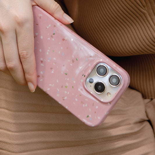 iPhone 14 Pro Kılıf Mozaik Desenli Coehl Terrazzo Kapak