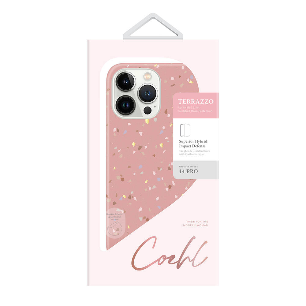 iPhone 14 Pro Kılıf Mozaik Desenli Coehl Terrazzo Kapak