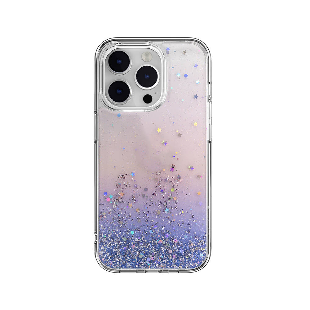 iPhone 14 Pro Kılıf Parlayan Simli Şeffaf Lisanslı Switcheasy Starfield Kapak