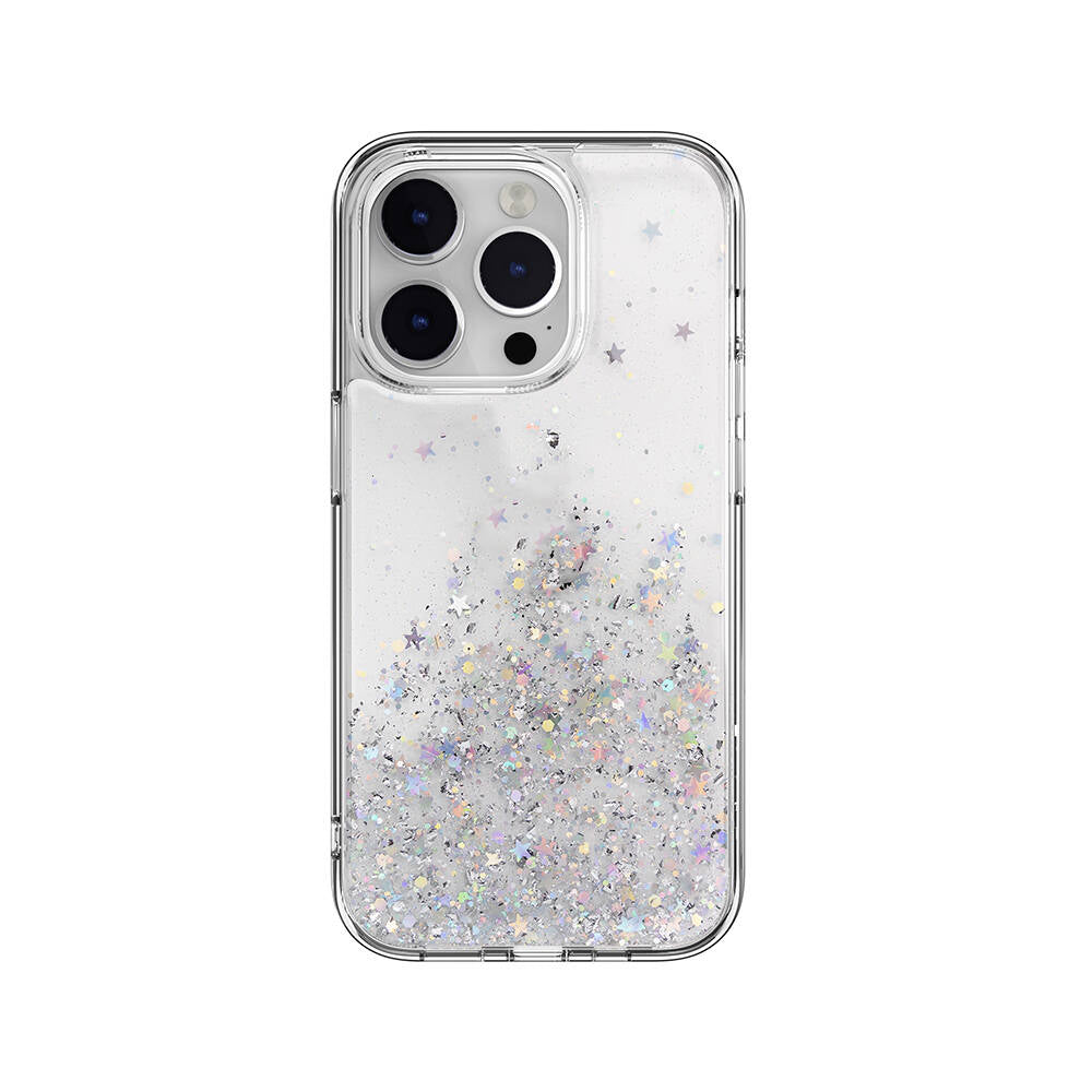 iPhone 14 Pro Kılıf Parlayan Simli Şeffaf Lisanslı Switcheasy Starfield Kapak