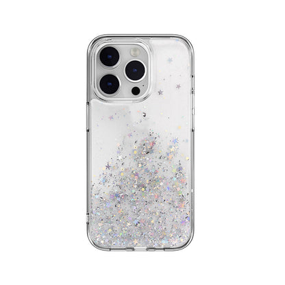 iPhone 14 Pro Kılıf Parlayan Simli Şeffaf Lisanslı Switcheasy Starfield Kapak