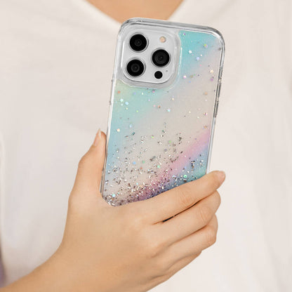 iPhone 14 Pro Kılıf Parlayan Simli Şeffaf Lisanslı Switcheasy Starfield Kapak