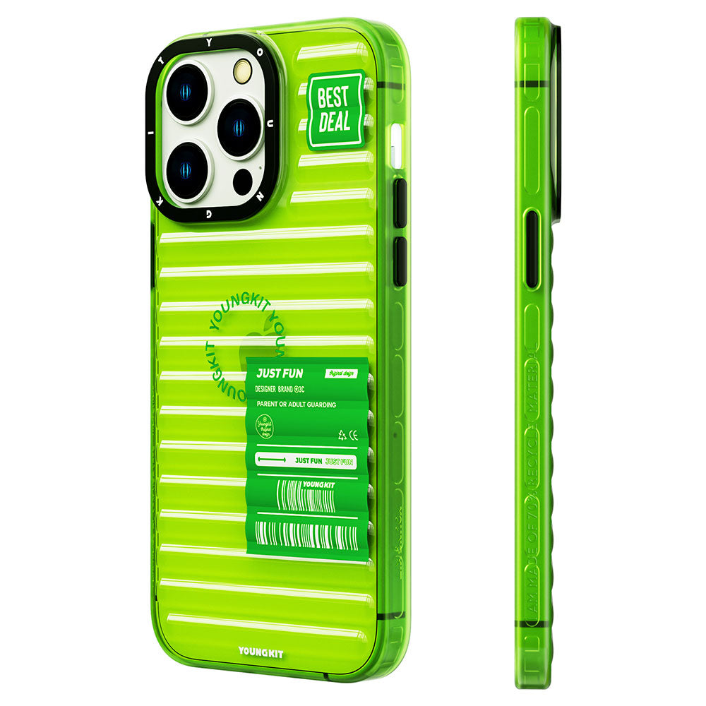 iPhone 14 Pro Kılıf Şeffaf Renkli Tasarım YoungKit Fluorite Serisi Kapak