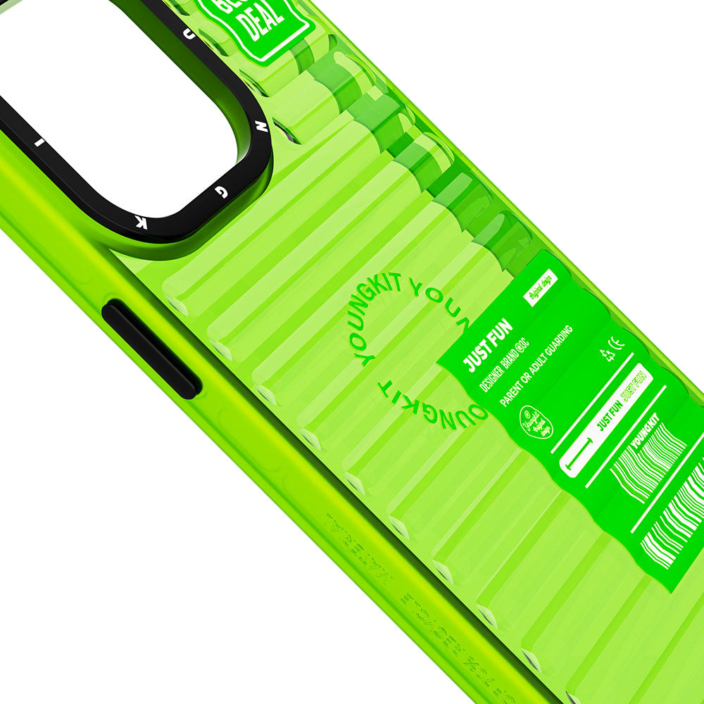 iPhone 14 Pro Kılıf Şeffaf Renkli Tasarım YoungKit Fluorite Serisi Kapak