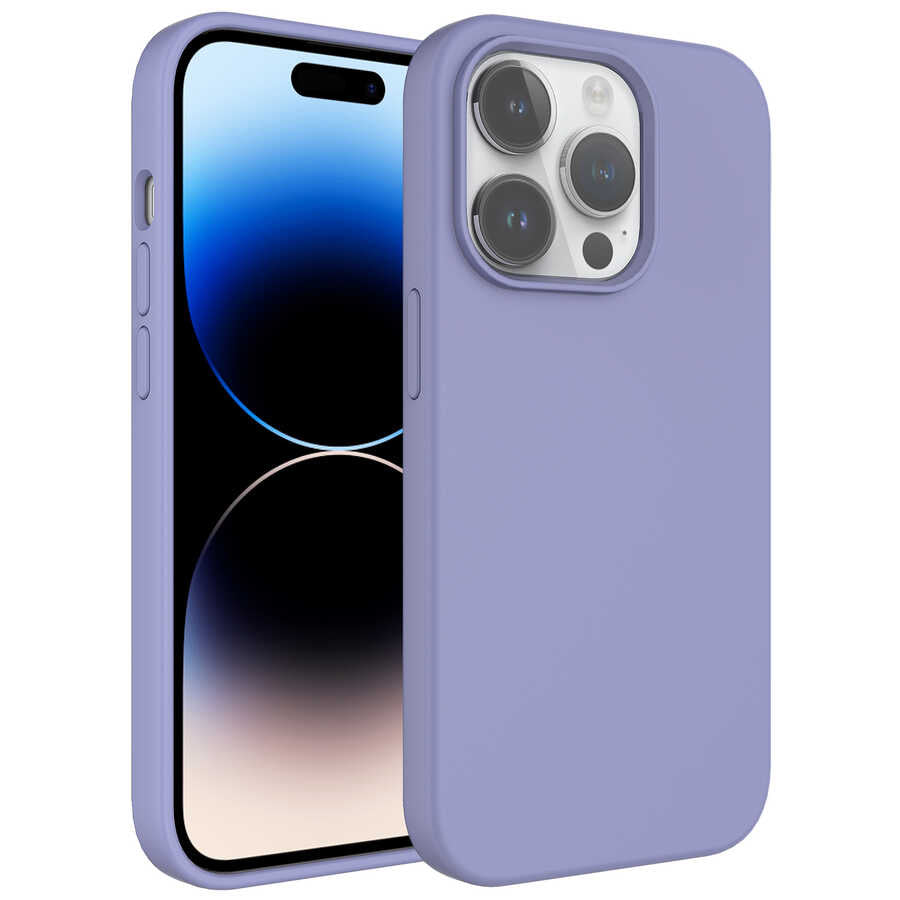 Apple iPhone 14 Pro Kılıf Sıvı Teknolojili Silinebilir Sert Zore Kivi Kapak
