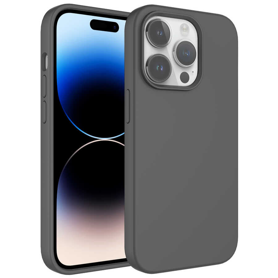 Apple iPhone 14 Pro Kılıf Sıvı Teknolojili Silinebilir Sert Zore Kivi Kapak