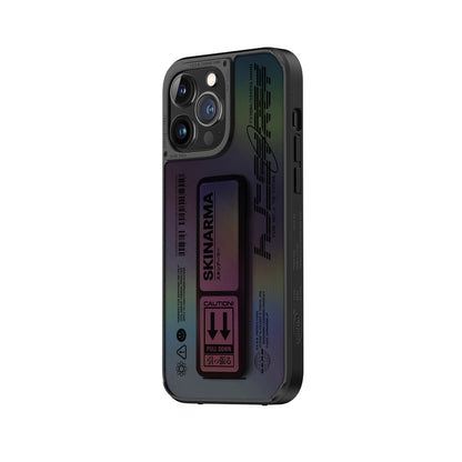 iPhone 14 Pro Kılıf SkinArma Holografik Tasarımlı Standlı Deri Görünümlü Kira Kobai Kapak
